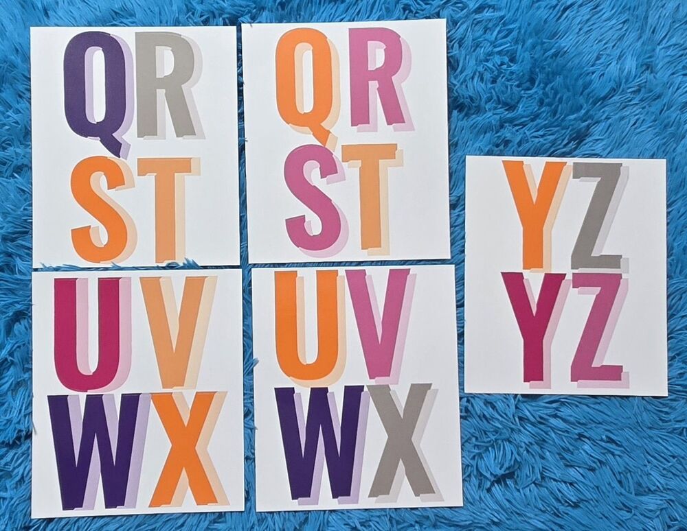 Destination Holiday Letter Stickers Uppercase Alphabet 13 Sheets Multicolor 4" - Picture 5 of 5